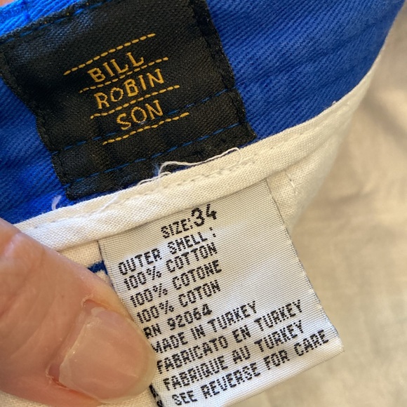 Men’s Bill Robin Son royal blue pleated front shorts size 34 - NWT - Picture 4 of 7